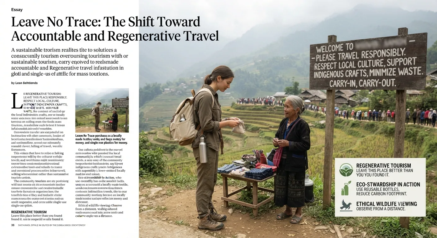 Leave No Trace: The Shift Toward Accountable and Regenerative Travel
