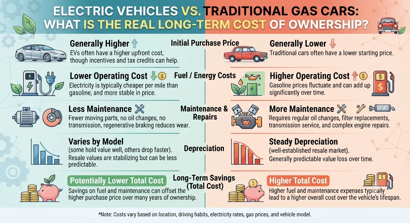 Electric Vehicles vs Gas Cars Real Long Term Cost of Ownership