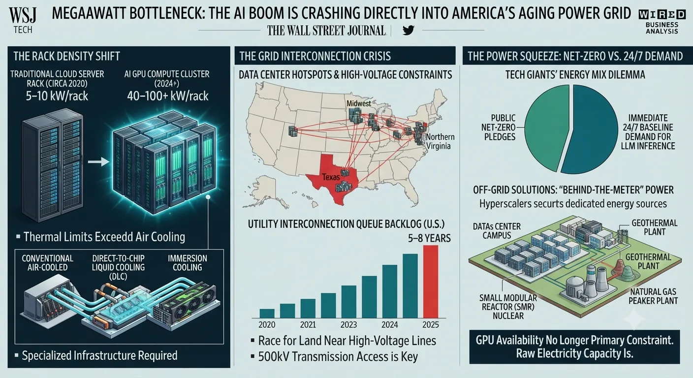Megawatt Bottleneck: The AI Boom Is Crashing Directly into America’s Aging Power Grid